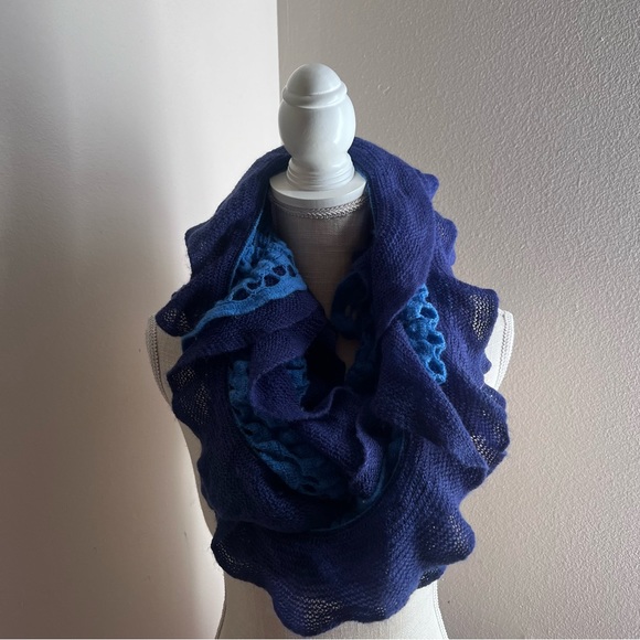 Charming Charlie pretty blue infinity scarf. - Picture 2 of 5
